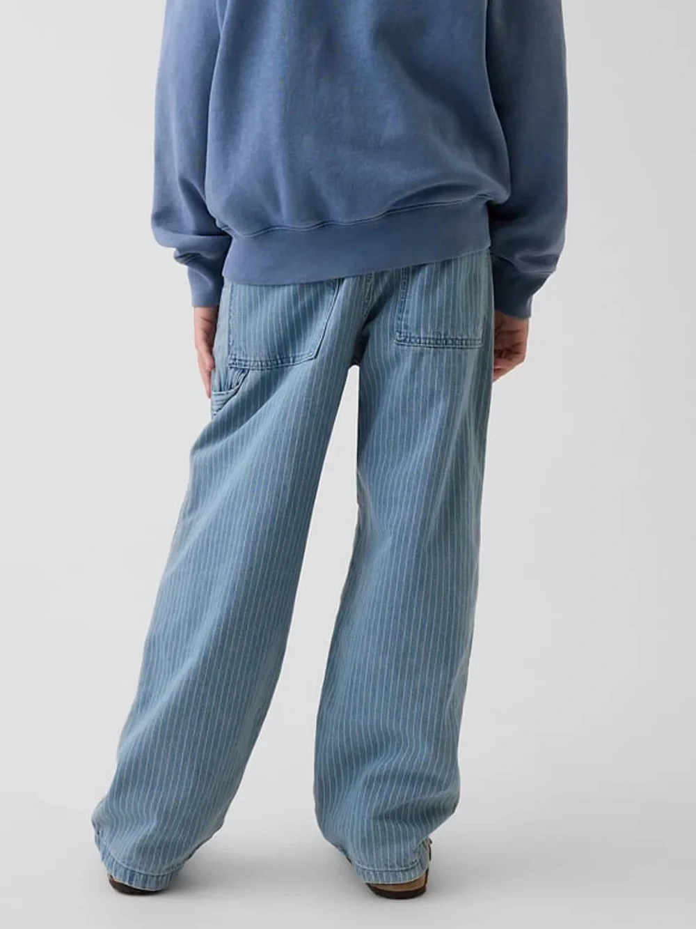 Like new Kids GAP Relaxed Light Blue Pinstripe Jeans
